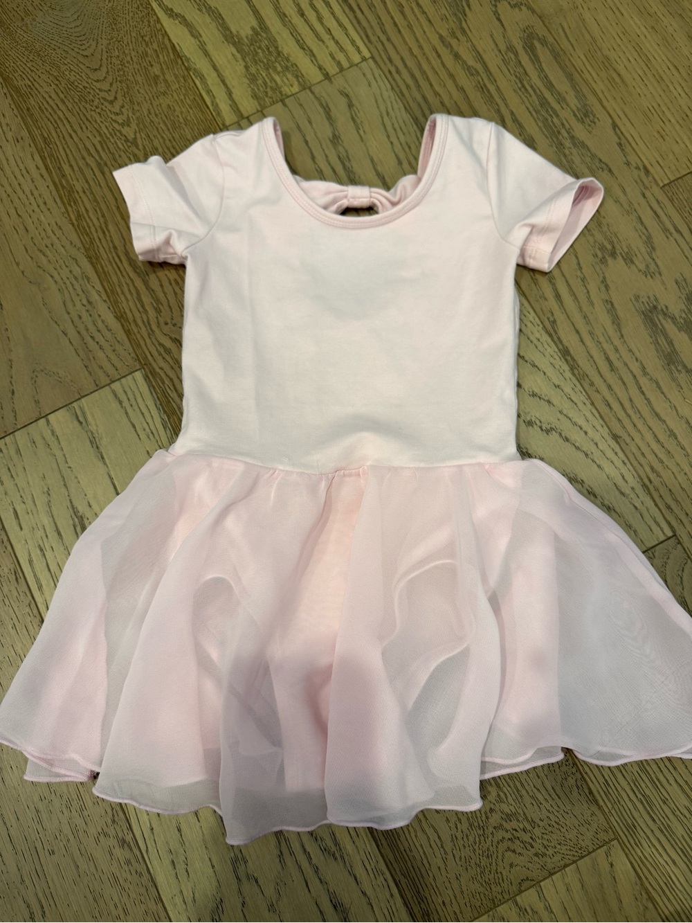 Stelle Girls Pink Ballet Leotard Dress Size 90 Dance Tutu Short Sleeve